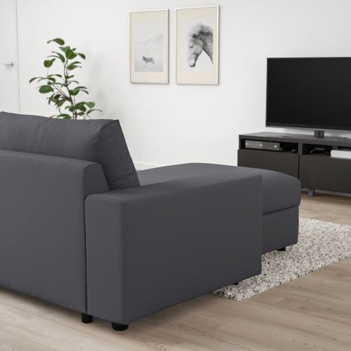 VIMLE, corner sofa, 5-seat with chaise longue with wide armrests, 594.018.21