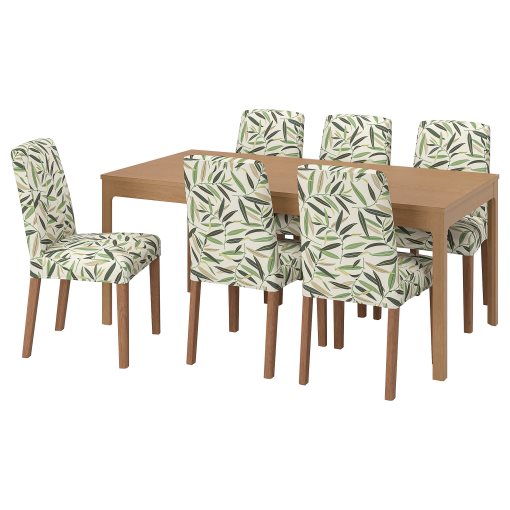 EKEDALEN/BERGMUND, table and 6 chairs, 180/240 cm, 594.084.84