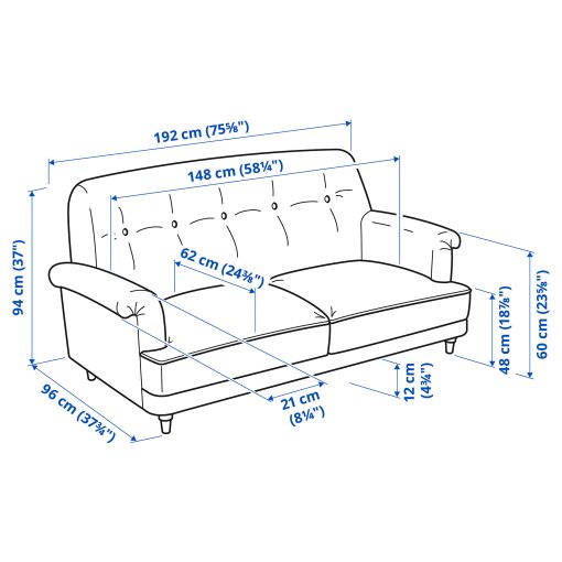 ESSEBODA, διθέσιος καναπές, 594.434.68