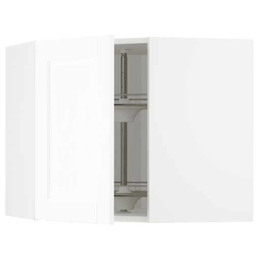METOD, corner wall cabinet with carousel, 68x60 cm, 594.736.05