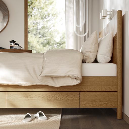 TONSTAD, bed frame with storage, 160x200 cm, 594.966.64