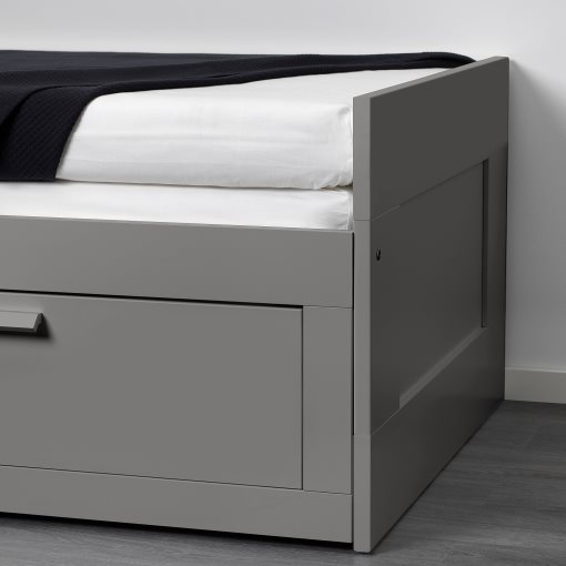 BRIMNES, day-bed with 2 drawers/2 mattresses, 80x200 cm, 595.900.15