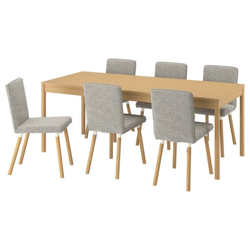 TONSTAD/TONSTAD, table and 6 chairs, 200x85 cm, 595.967.48