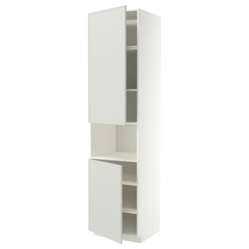 METOD, high cabinet for microwave with 2 doors/shelves, 60x60x240 cm, 596.042.63