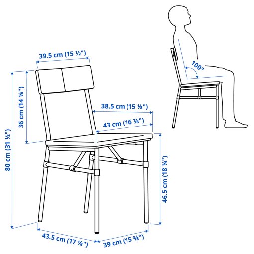 GRÖTÅN/GRÖTÅN, table and 4 chairs, 105 cm, 596.174.30
