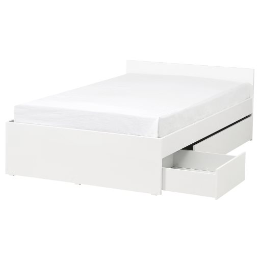 VIHALS, bed frame with 2 storage boxes, 140x200 cm, 596.347.26