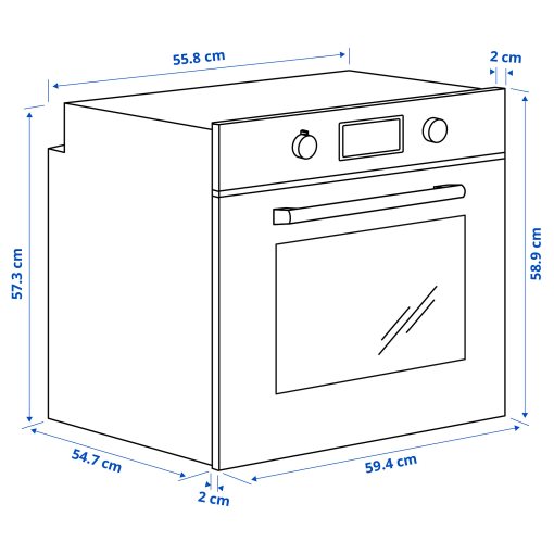 SMAKSAK, φούρνος με αερόθερμο, 604.118.57