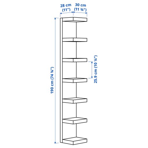 LACK, επίτοιχη ραφιέρα, 604.305.92