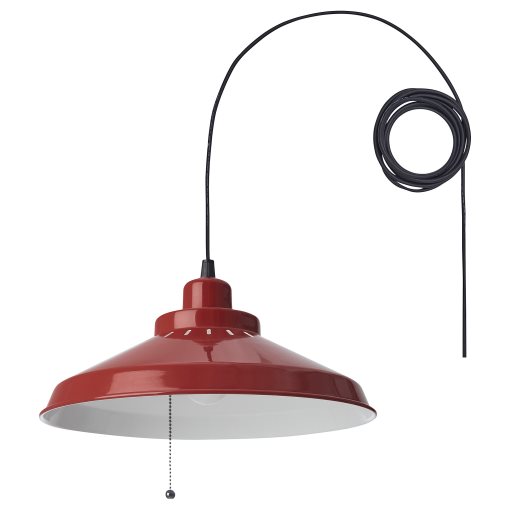 SOMMARLÅNKE, pendant lamp with built-in LED light source/outdoor, 38 cm, 605.445.98