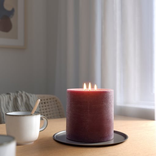 GRÄNSSKOG, άοσμο κερί με 3 φυτίλια, 14 cm, 605.515.79