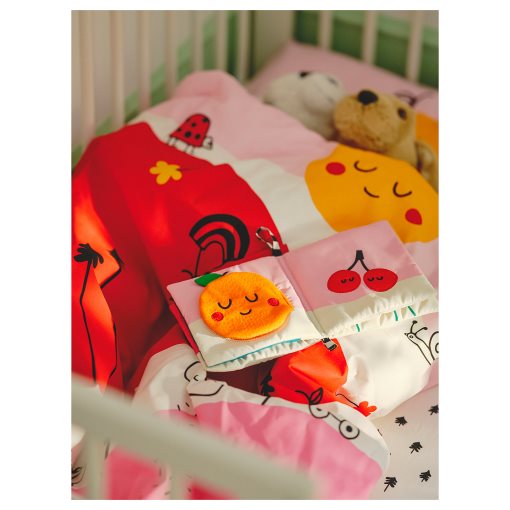 GRONFINK, παπλωματοθήκη και 1 μαξιλαροθήκη για κούνια, 110x125/35x55 cm, 605.723.79