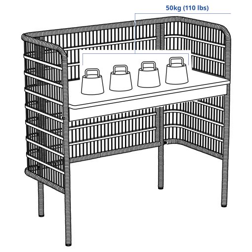 FRYKSAS, γραφείο, 110x54 cm, 605.741.04