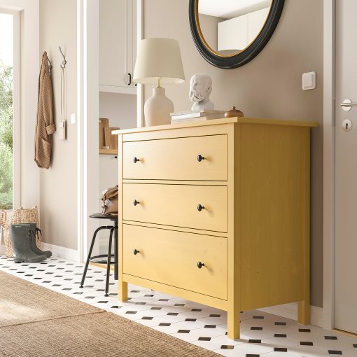 HEMNES, συρταριέρα με 3 συρτάρια, 108x96 cm, 605.857.96
