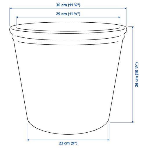 KÖRSBÄRSBJÖRK, plant pot, 24 cm, 605.917.21