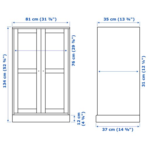 HAVSTA, glass-door cabinet with plinth, 692.751.10