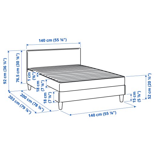 SÄBÖVIK, divan bed with mattress, 140x200 cm, 693.857.50
