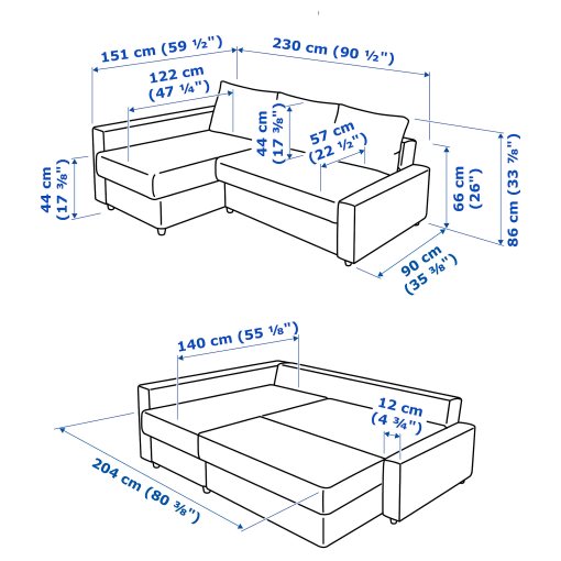 FRIHETEN/KLAGSHAMN, corner sofa-bed with storage, 694.443.30