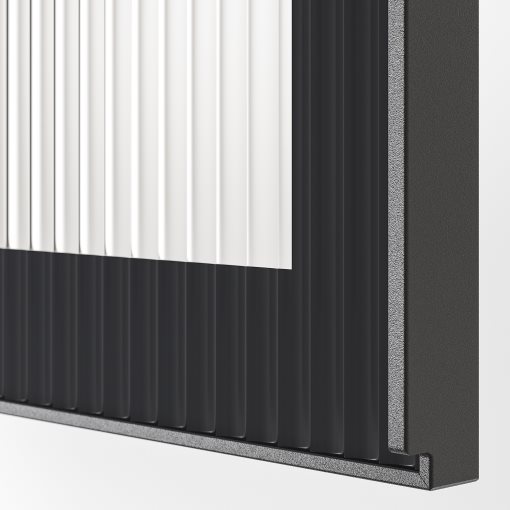 METOD, ντουλάπι τοίχου με ράφια/2 γυάλινες πόρτες, 60x60 cm, 694.906.47
