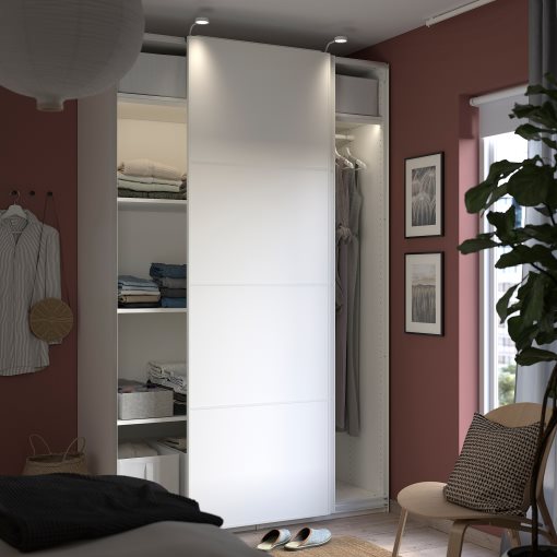 PAX/MEHAMN, ντουλάπα με συρόμενες πόρτες, 150x66x236 cm, 695.003.02
