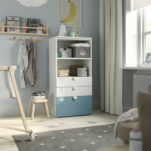 SMASTAD/PLATSA, bookcase with 3 drawers, 60x42x123 cm, 695.439.24