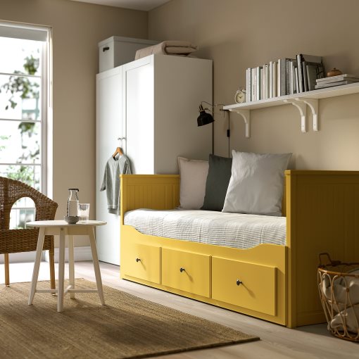 HEMNES, day-bed with 3 drawers/2 mattresses, 80x200 cm, 695.598.68