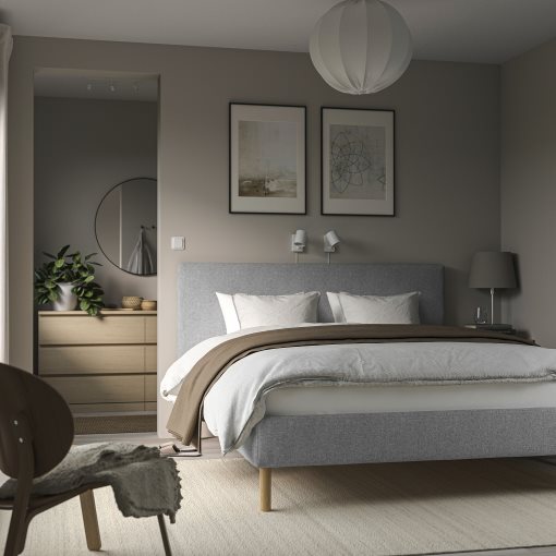 TÄRNKULLEN, upholstered bed frame, 140x200 cm, 695.692.02