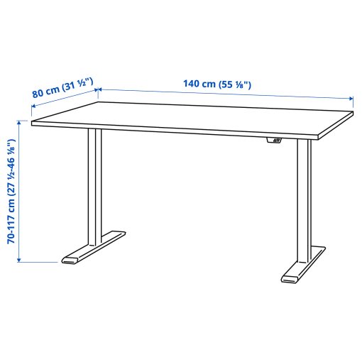 RODULF, electric desk sit/stand, 140x80 cm, 695.817.94