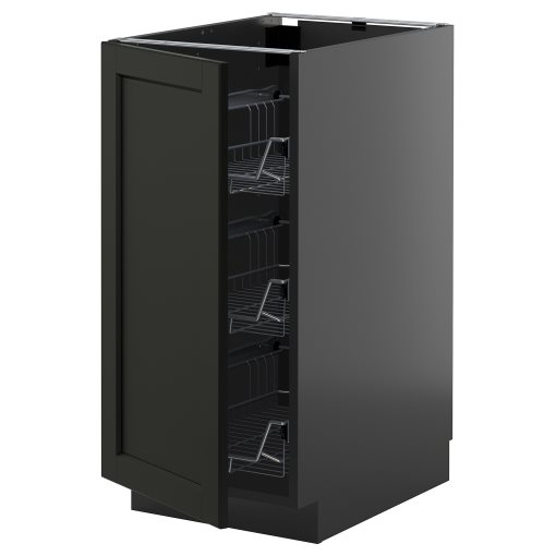 METOD, base cabinet with wire baskets, 40x60 cm, 695.870.55