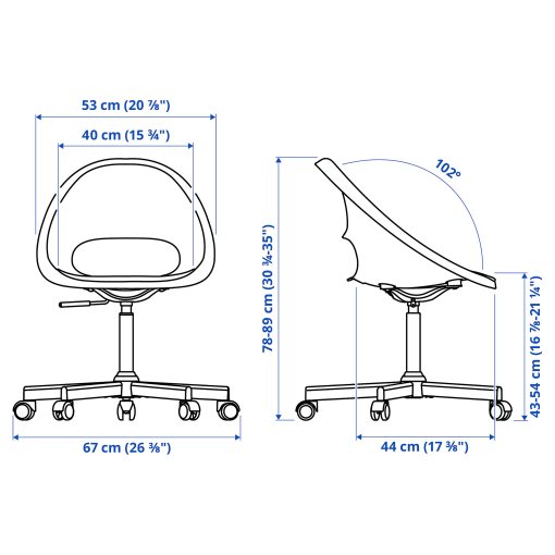 VITTSJÖ/ELDB, γραφείο και καρέκλα, 696.172.98