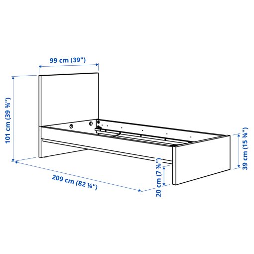 STORKLINTA, σκελετός κρεβατιού, 90x200 cm, 696.288.62