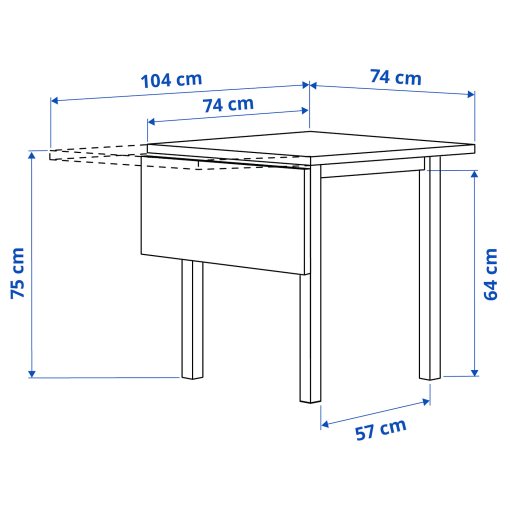 NORDVIKEN, drop-leaf table, 703.687.16