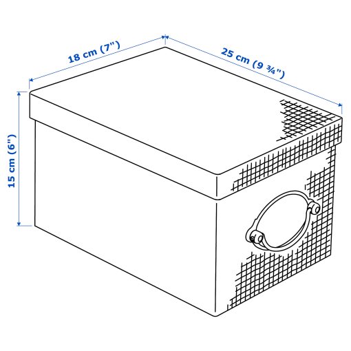 KVARNVIK, storage box with lid, 18x25x15 cm, 704.128.75