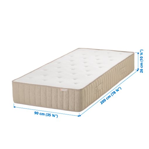 VATNESTRÖM, pocket sprung mattress, firm 90x200 cm, 704.764.19