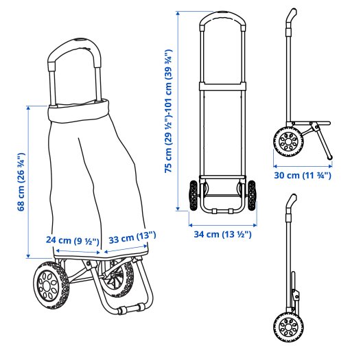 RADARBULLE, τσάντα αγορών με ροδάκια, 38 l, 704.852.25