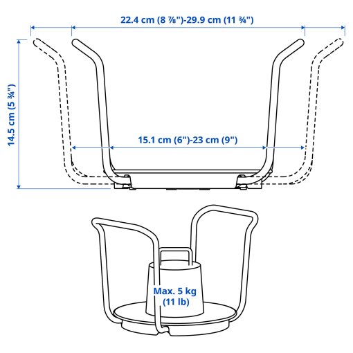 UPPDATERA, πιατοθήκη, 15-23 cm, 704.861.78