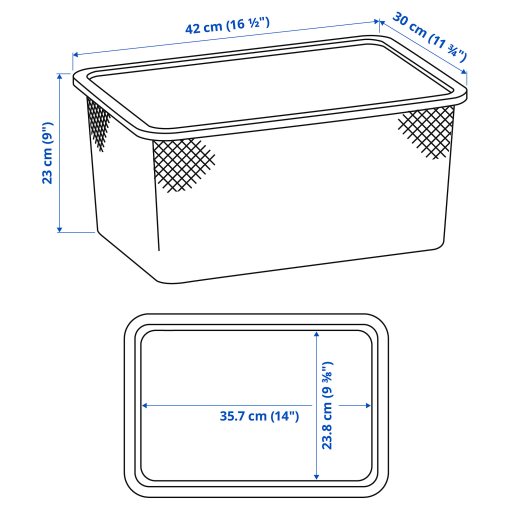TROFAST, mesh storage box, 42x30x23 cm, 705.185.65