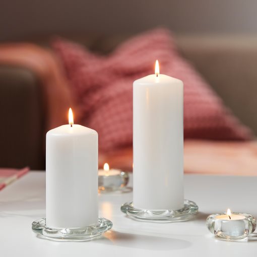 FENOMEN, unscented pillar candle, 19 cm, 705.284.04