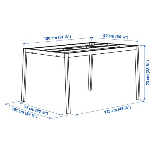 MITTZON, βάση για τραπέζι συνεδριάσεων, 140x108x73 cm, 705.445.26