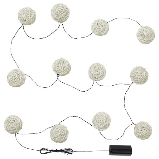 SOLVINDEN, lighting chain with built-in LED light source/12 lights/battery-operated, 705.706.00