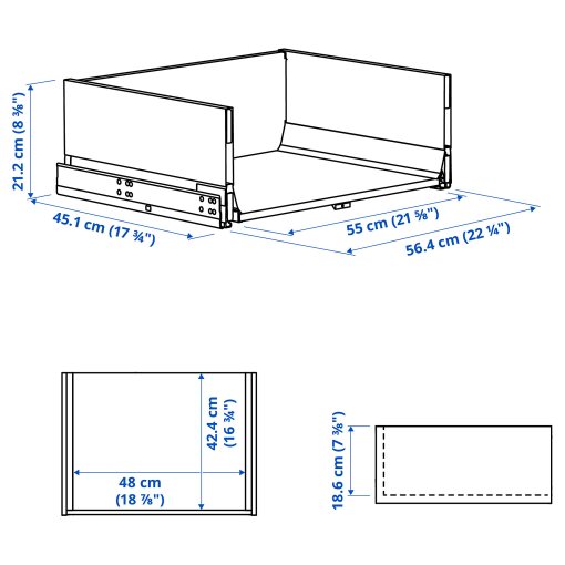 KNIVSHULT, συρτάρι ψηλό, 60x45 cm, 706.006.59