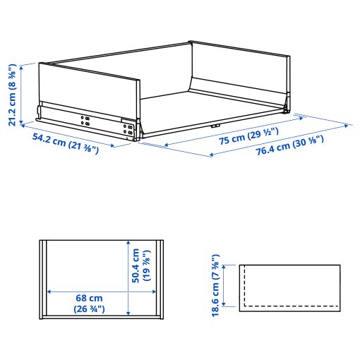 KNIVSHULT, συρτάρι ψηλό, 80x60 cm, 706.006.64
