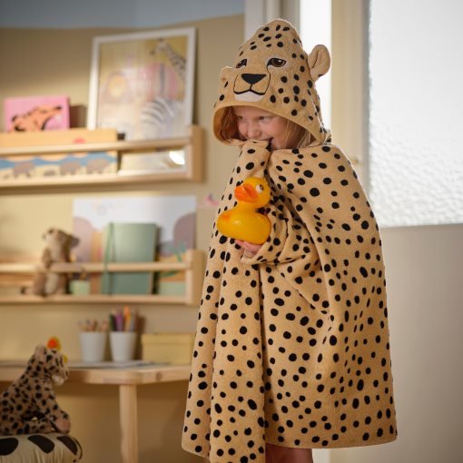 SANDLÖPARE, towel with hood, 70x140 cm, 706.032.57