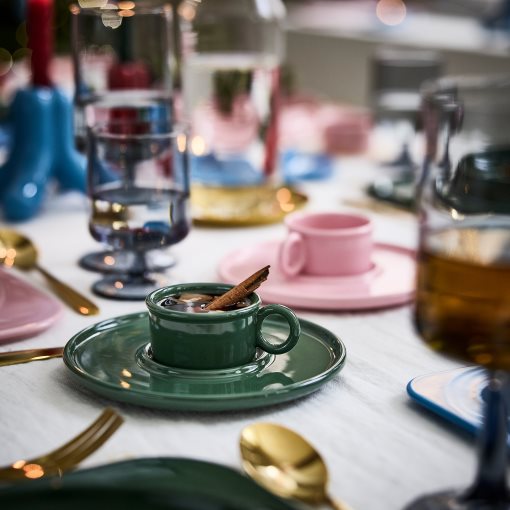 VINTERFINT, φλιτζάνι και πιατάκι, 7 cl, 706.044.88