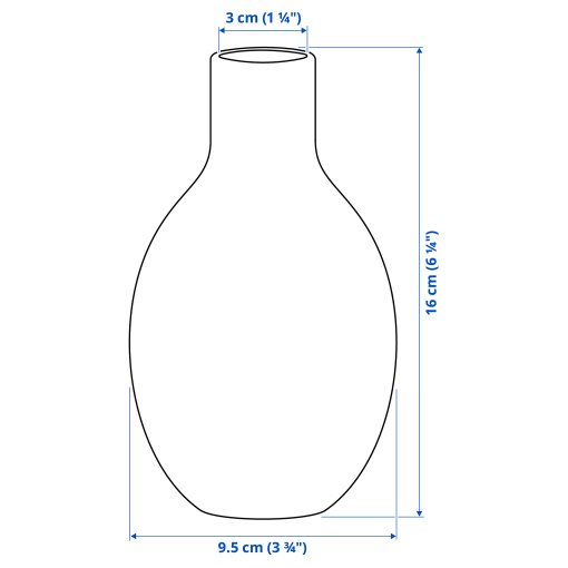 BLODBJÖRK, vase, 16 cm, 706.072.98