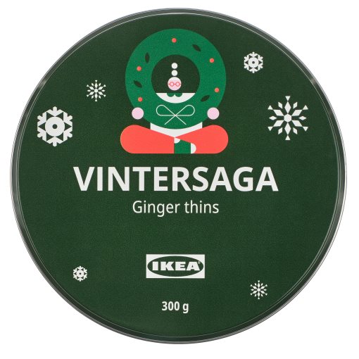 VINTERSAGA, ginger thins in tin, 300 g, 706.119.74