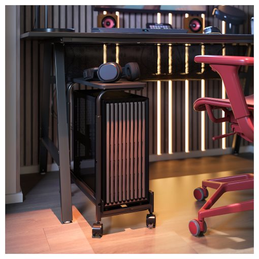 LÅNESPELARE, τροχήλατη βάση υπολογιστή με ράφι, 50x27 cm, 706.130.63