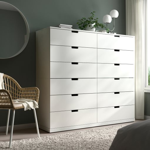 NORDLI, chest of 12 drawers, 160x145 cm, 792.394.90