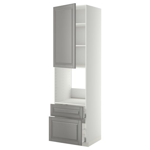 METOD, high cabinet for oven with door/2 drawers, 60x60x220 cm, 794.673.78