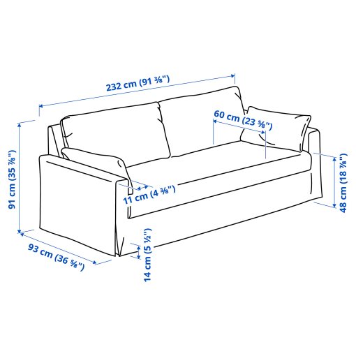 HYLTARP, 3-seat sofa, 794.896.34
