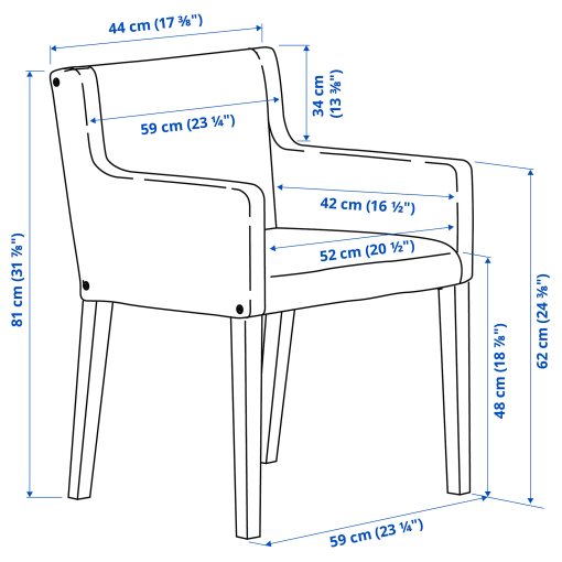 MÅRENÄS, chair with armrests, 795.143.89